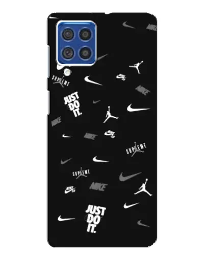 Чехол для Samsung Galaxy F62 с картинкой «Nike Black Pattern» Чехол для Samsung Galaxy F62 с картинкой «Nike Black Pattern»