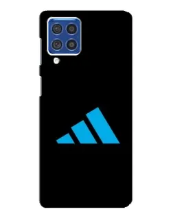 Чехол для Samsung Galaxy F62 с картинкой «Adidas Cyan Logo»