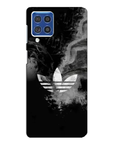 Чехол для Samsung Galaxy F62 с картинкой «Абстрактный дым Adidas»