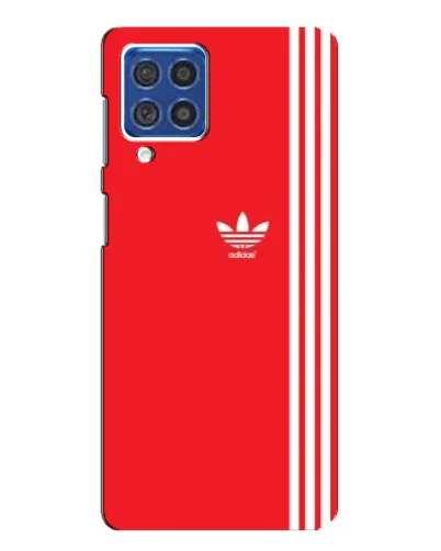 Чехол для Samsung Galaxy F62 с картинкой «Красный минимализм Adidas»
