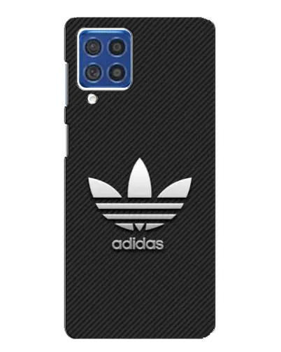 Чехол для Samsung Galaxy F62 с картинкой «Adidas Карбоновая текстура»