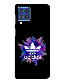 Чехол для Samsung Galaxy F62 с картинкой «Взрыв красок Adidas»