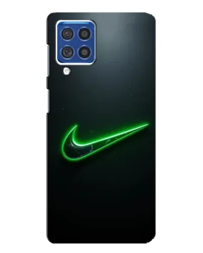 Чехол для Samsung Galaxy F62 с картинкой «Неоновый контур Nike»