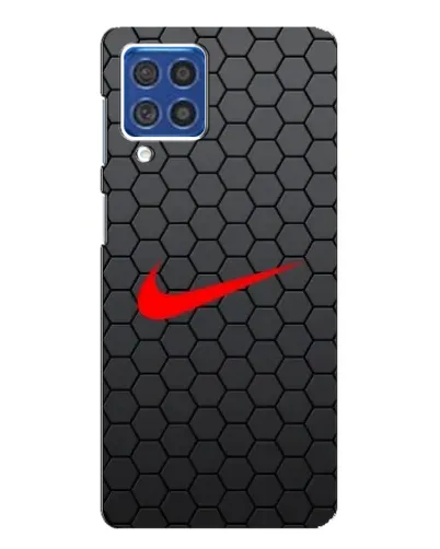 Чехол для Samsung Galaxy F62 с картинкой «Nike — карбоновая сетка»