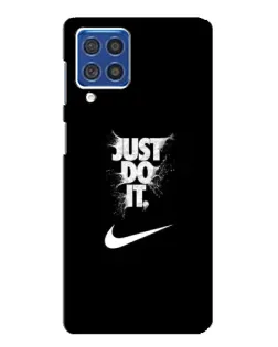 Чехол для Samsung Galaxy F62 с картинкой «Текстовый принт Nike»