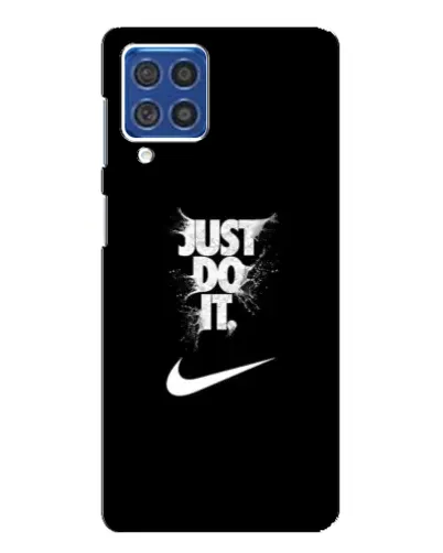 Чехол для Samsung Galaxy F62 с картинкой «Текстовый принт Nike»