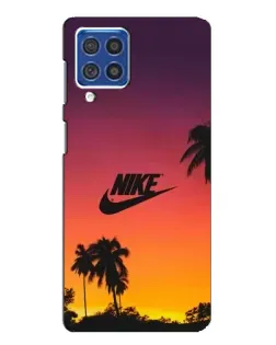 Чехол для Samsung Galaxy F62 с картинкой «Nike на закате солнца»