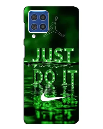 Чехол для Samsung Galaxy F62 с картинкой «Зеленый неоновый Nike»