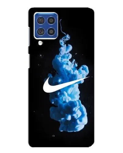 Чехол для Samsung Galaxy F62 с картинкой «Nike и синий дым»