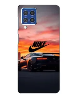 Чехол для Samsung Galaxy F62 с картинкой «Nike и суперкар»