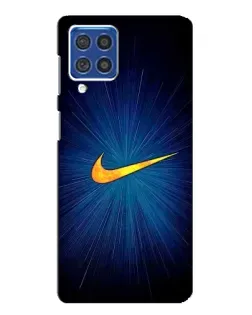 Чехол для Samsung Galaxy F62 с картинкой «Синий пульс Nike»