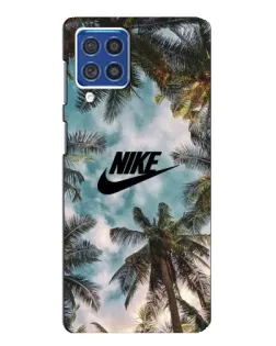 Чехол для Samsung Galaxy F62 с картинкой «Тропический принт Nike»