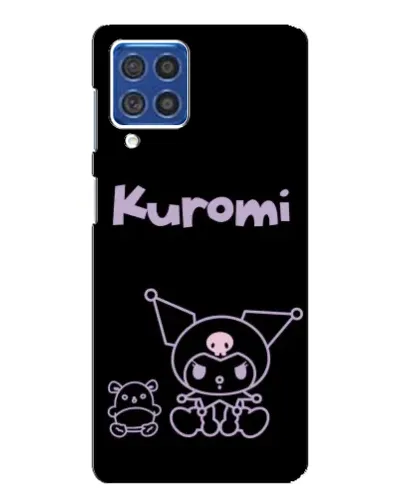 Чехол для Samsung Galaxy F62 с картинкой «Kuromi — черный минимализм»