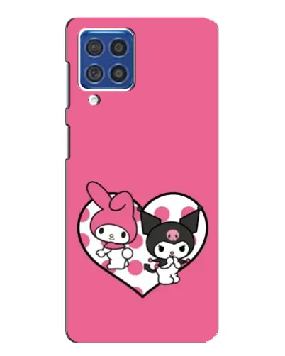 Чехол для Samsung Galaxy F62 с картинкой «Kuromi и My Melody»