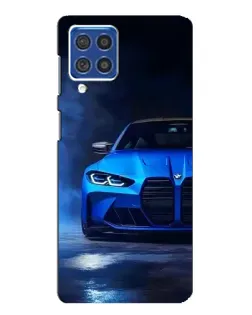 Чехол для Samsung Galaxy F62 с картинкой «Голубая BMW M4» Чехол для Samsung Galaxy F62 с картинкой «Голубая BMW M4»