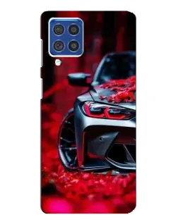 Чехол для Samsung Galaxy F62 с картинкой «Спортивная BMW и цветы» Чехол для Samsung Galaxy F62 с картинкой «Спортивная BMW и цветы»