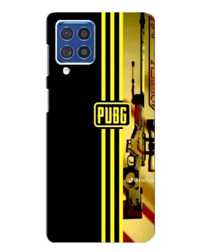 Чехол для Samsung Galaxy F62 с картинкой «PUBG — камуфляжный шлем»