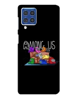 Чехол для Samsung Galaxy F62 с картинкой «Логотип Among Us»