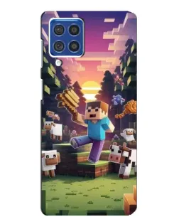 Чехол для Samsung Galaxy F62 с картинкой «Стив на ферме»