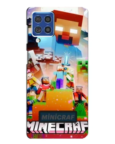 Чехол для Samsung Galaxy F62 с картинкой «Minecraft герои игры»