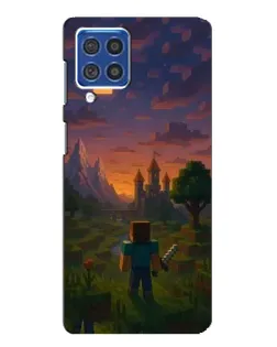 Чехол для Samsung Galaxy F62 с картинкой «Стив у башни» Чехол для Samsung Galaxy F62 с картинкой «Стив у башни»