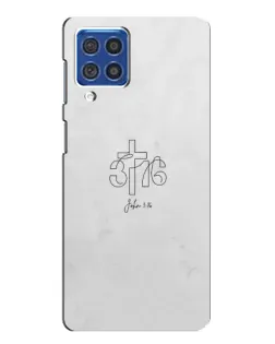 Чехол для Samsung Galaxy F62 с картинкой «Иоанна 3:16 Крест» Чехол для Samsung Galaxy F62 с картинкой «Иоанна 3:16 Крест»