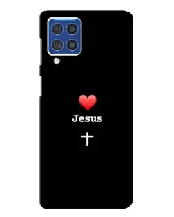 Чехол для Samsung Galaxy F62 с картинкой «Сердце - Jesus» Чехол для Samsung Galaxy F62 с картинкой «Сердце - Jesus»