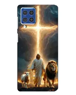 Чехол для Samsung Galaxy F62 с картинкой «Лев Иуды и Свет» Чехол для Samsung Galaxy F62 с картинкой «Лев Иуды и Свет»
