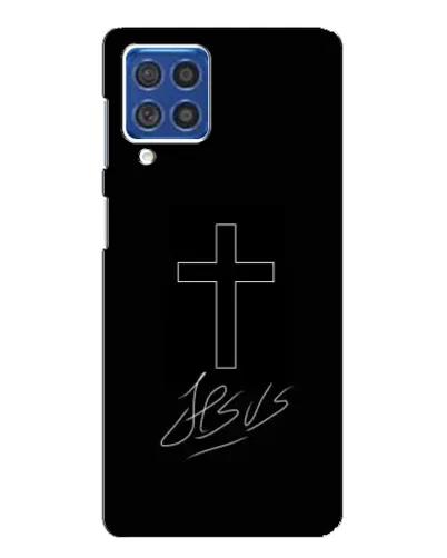 Чехол для Samsung Galaxy F62 с картинкой «Графический крест Jesus» Чехол для Samsung Galaxy F62 с картинкой «Графический крест Jesus»