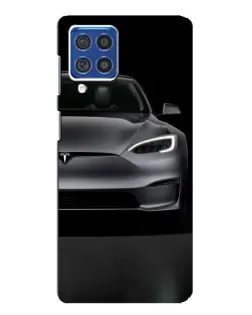 Чехол для Samsung Galaxy F62 с картинкой «Tesla Model S Look»
