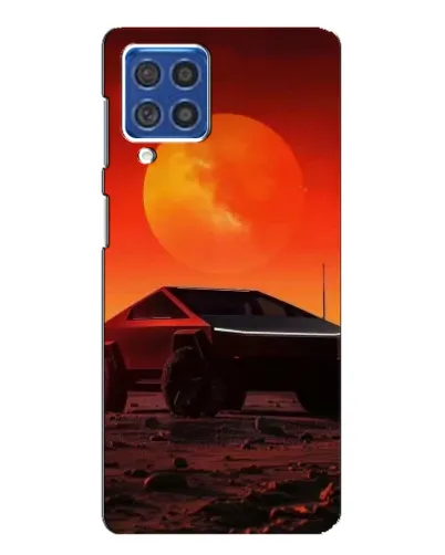 Чехол для Samsung Galaxy F62 с картинкой «Cybertruck на Марсе»