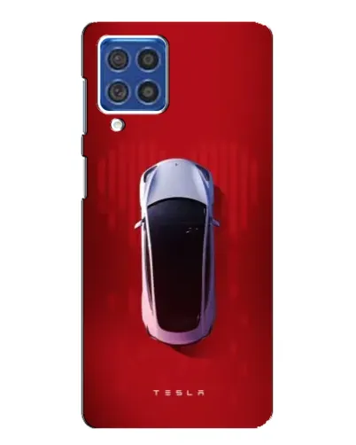 Чехол для Samsung Galaxy F62 с картинкой «Tesla Top View»