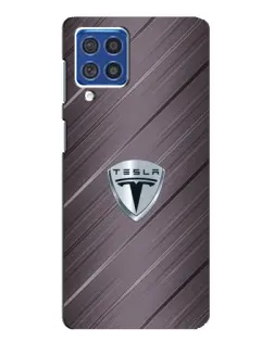 Чехол для Samsung Galaxy F62 с картинкой «Металлическая текстура Tesla» Чехол для Samsung Galaxy F62 с картинкой «Металлическая текстура Tesla»