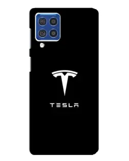 Чехол для Samsung Galaxy F62 с картинкой «Tesla White Logo» Чехол для Samsung Galaxy F62 с картинкой «Tesla White Logo»