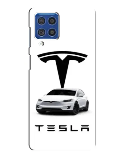 Чехол для Samsung Galaxy F62 с картинкой «Tesla White Style»