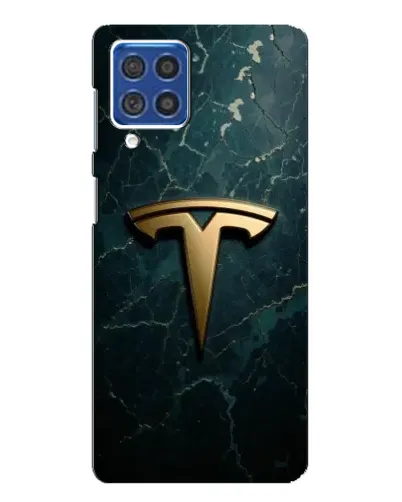 Чехол для Samsung Galaxy F62 с картинкой «Мраморная Tesla Gold»