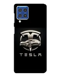 Чехол для Samsung Galaxy F62 с картинкой «Tesla — серебристое авто» Чехол для Samsung Galaxy F62 с картинкой «Tesla — серебристое авто»