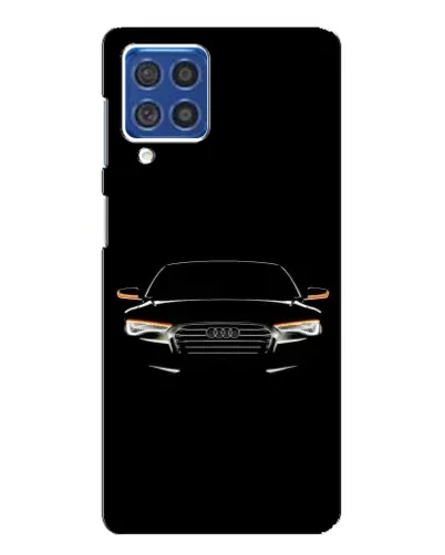 Чехол для Samsung Galaxy F62 с картинкой «Audi — ночной контур»