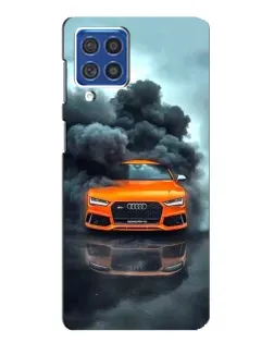 Чехол для Samsung Galaxy F62 с картинкой «Audi в облаках дыма» Чехол для Samsung Galaxy F62 с картинкой «Audi в облаках дыма»