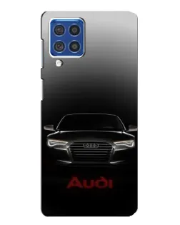 Чехол для Samsung Galaxy F62 с картинкой «Audi — градиентный контур» Чехол для Samsung Galaxy F62 с картинкой «Audi — градиентный контур»