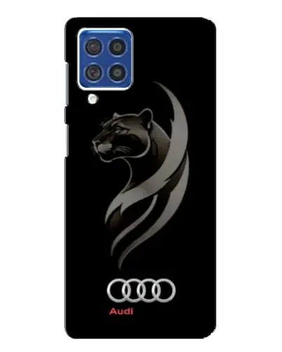 Чехол для Samsung Galaxy F62 с картинкой «Графика — пантера и Audi»