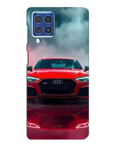 Чехол для Samsung Galaxy F62 с картинкой «Audi RS — красный стиль»