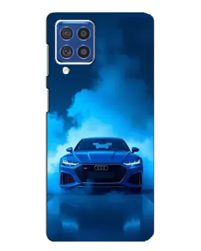 Чехол для Samsung Galaxy F62 с картинкой «Audi — голубая энергия»