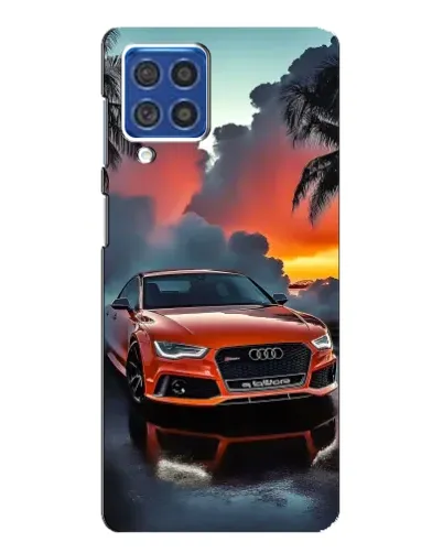 Чехол для Samsung Galaxy F62 с картинкой «Audi — закат»