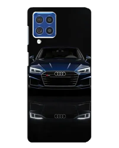 Чехол для Samsung Galaxy F62 с картинкой «Audi — ночное отражение»