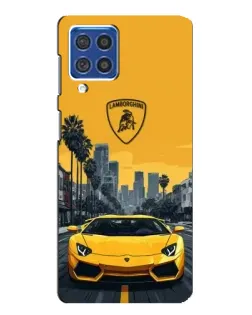 Чехол для Samsung Galaxy F62 с картинкой «Желтый Lamborghini город» Чехол для Samsung Galaxy F62 с картинкой «Желтый Lamborghini город»