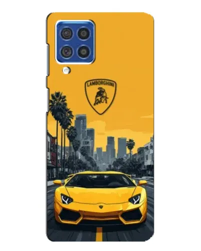 Чехол для Samsung Galaxy F62 с картинкой «Желтый Lamborghini город» Чехол для Samsung Galaxy F62 с картинкой «Желтый Lamborghini город»