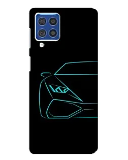 Чехол для Samsung Galaxy F62 с картинкой «Голубой силуэт Lamborghini» Чехол для Samsung Galaxy F62 с картинкой «Голубой силуэт Lamborghini»