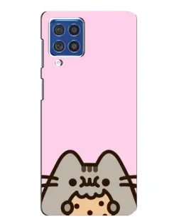 Чехол для Samsung Galaxy F62 с картинкой «Pusheen и печенье»