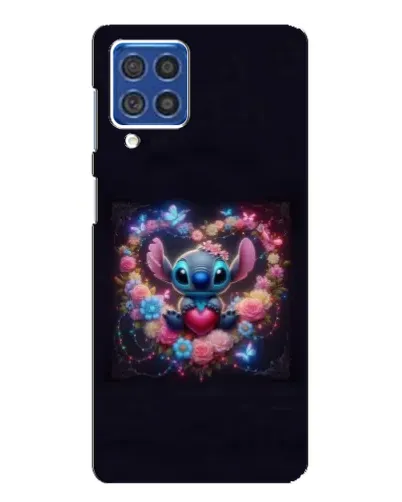 Чехол для Samsung Galaxy F62 с картинкой «Stitch в цветах» Чехол для Samsung Galaxy F62 с картинкой «Stitch в цветах»